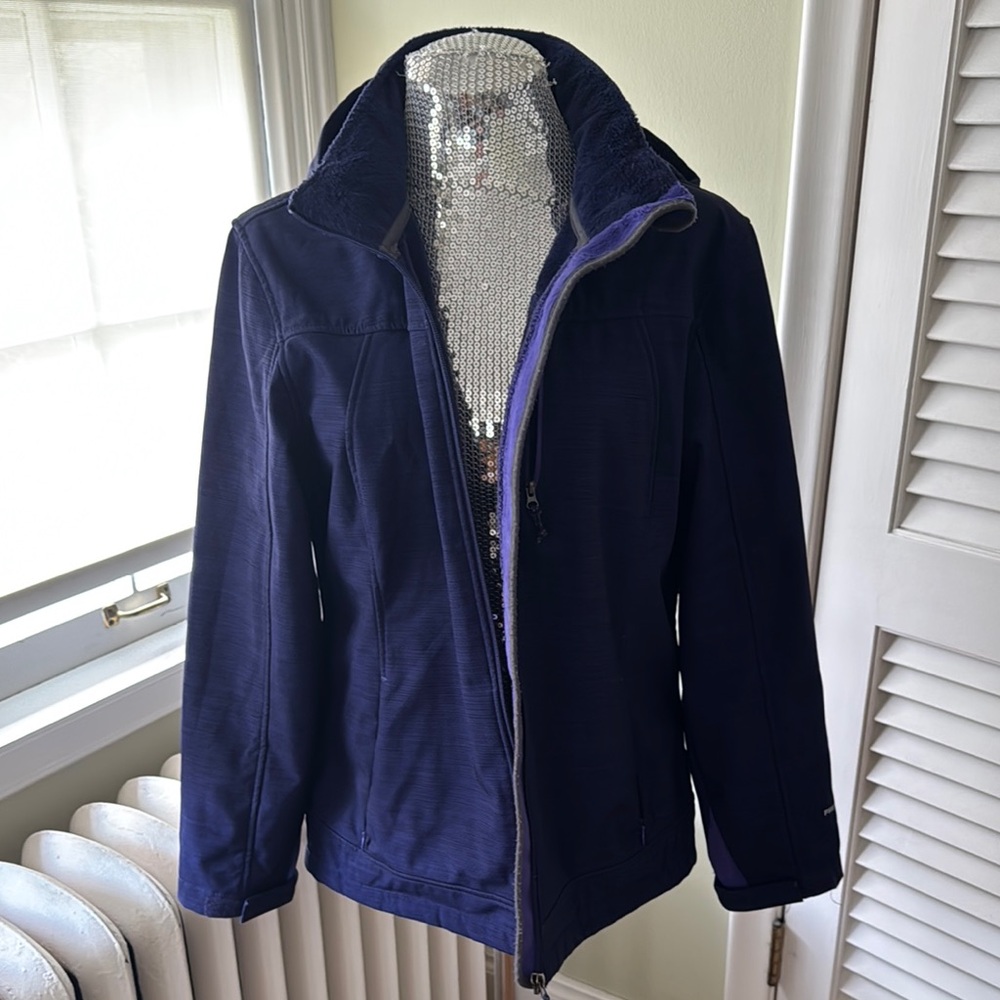Free Country Purple Blue Jacket with Fleece Lining